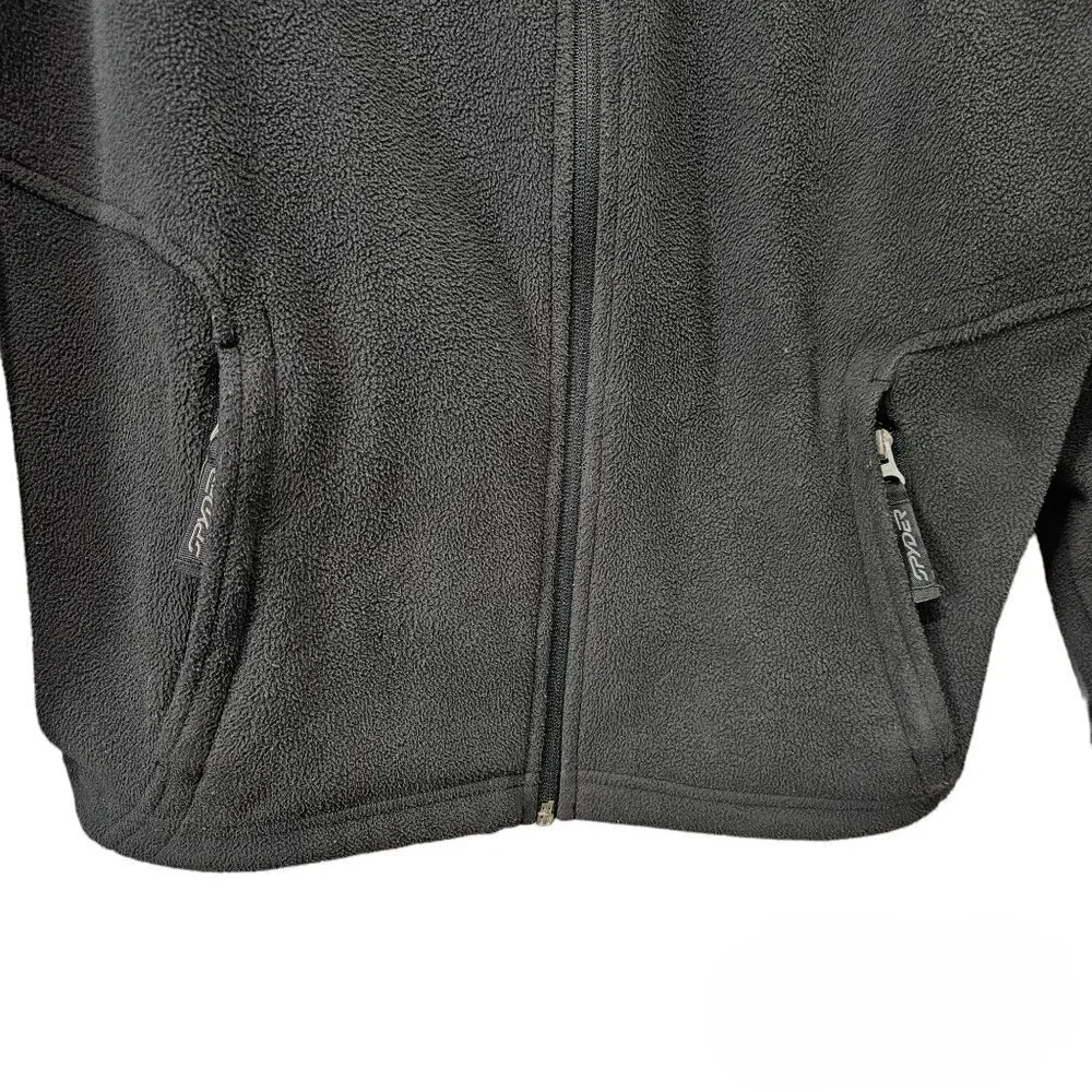 SPYDER Full Zip Fleece Black And Red Shell Jacket